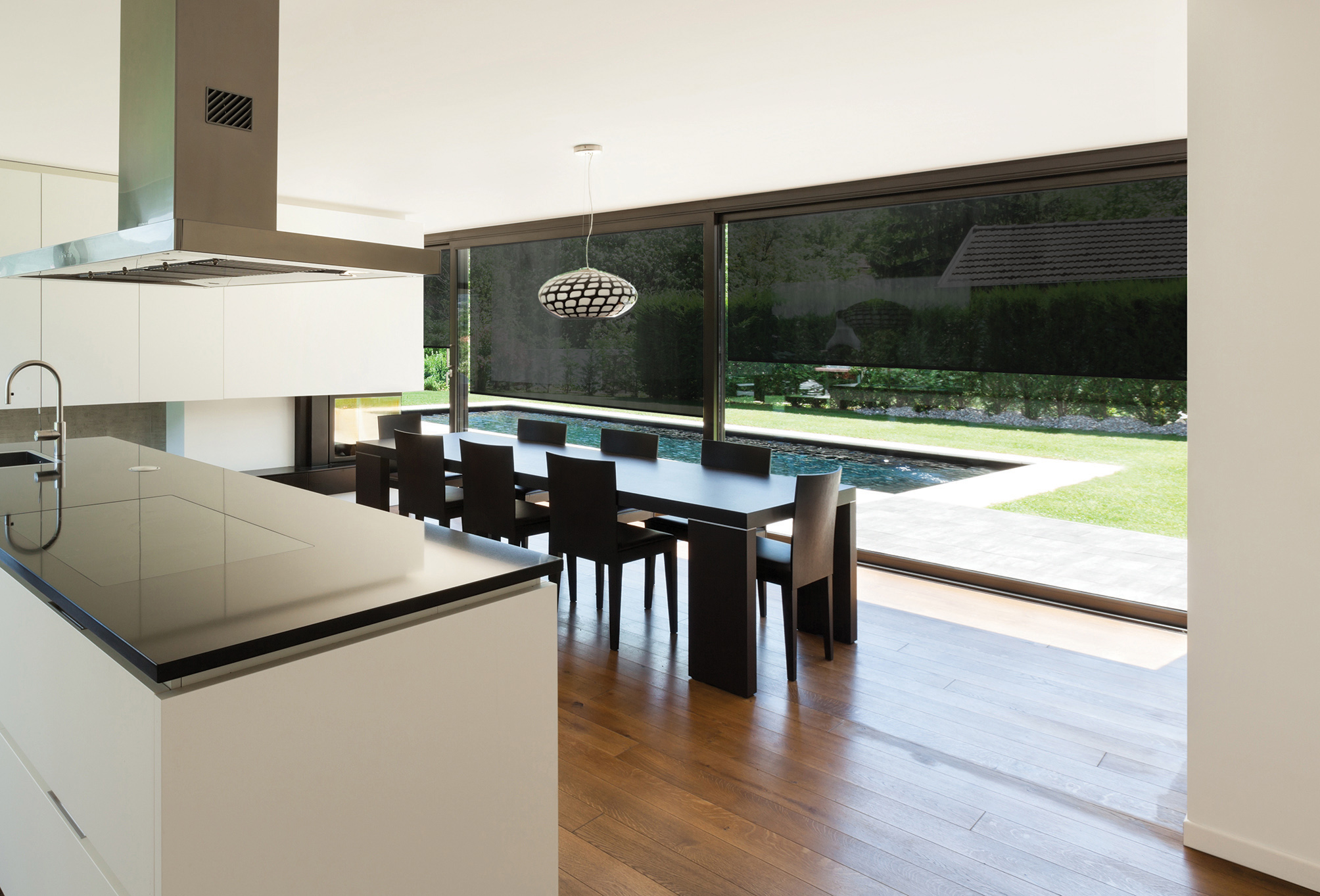 Modern villa, interior, beautiful kitchen